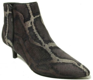 snake print booties