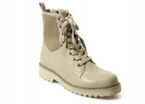 VANELi Zahra boots in bone weatherproof nappa