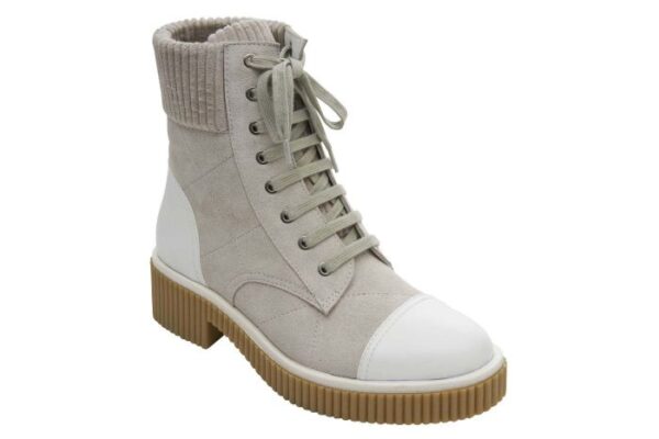 VANELi MAGE quilted suede lace-up combat boot inlight grey nival